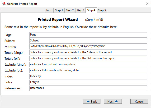 A screenshot of a report