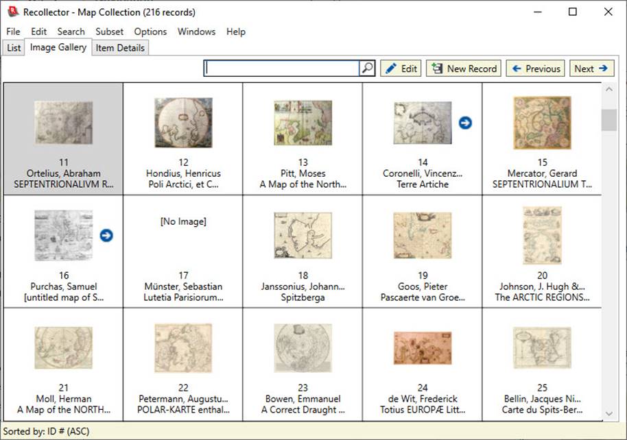A screenshot of the Image Gallery