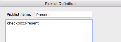 Picklist definition