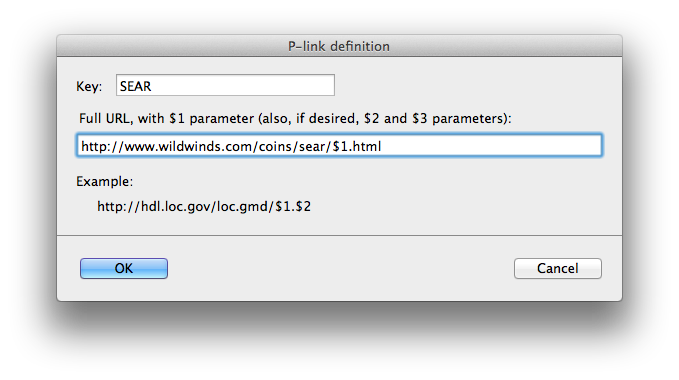 Defining a P-link pattern