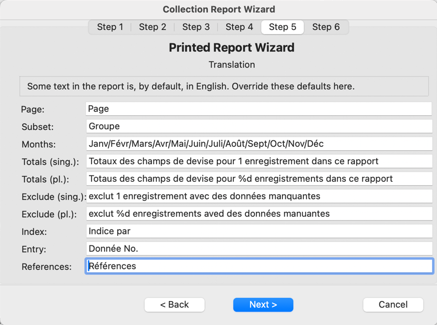 Report Wizard - Step 5